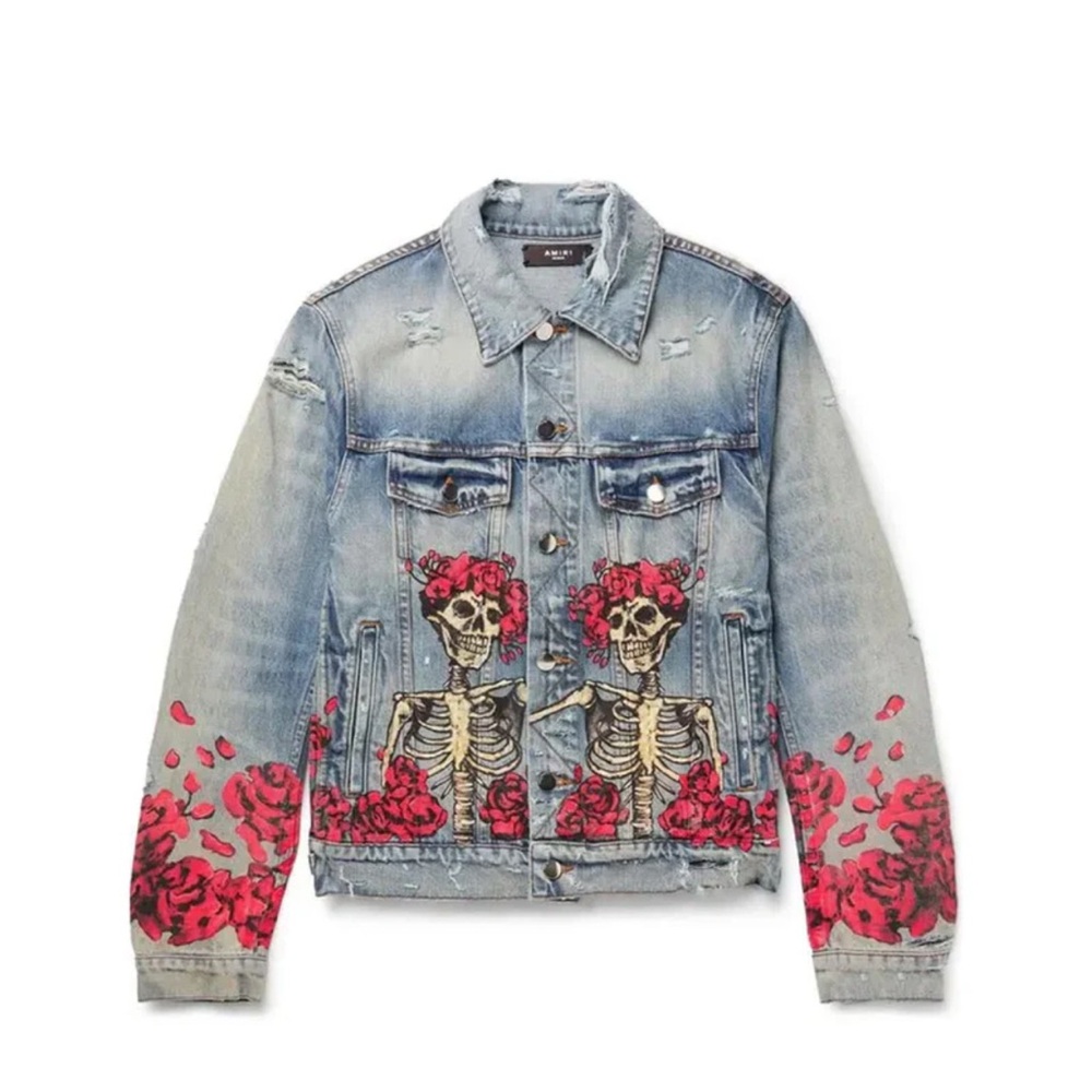 Amiri Graphic Blue Jean Jacket